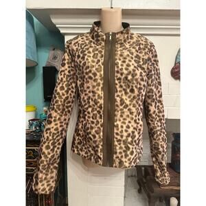 LAFAYETTE 148 REVERSIBLE LEOPARD ANIMAL PRINT JACKET 8 LIGHTWEIGHT